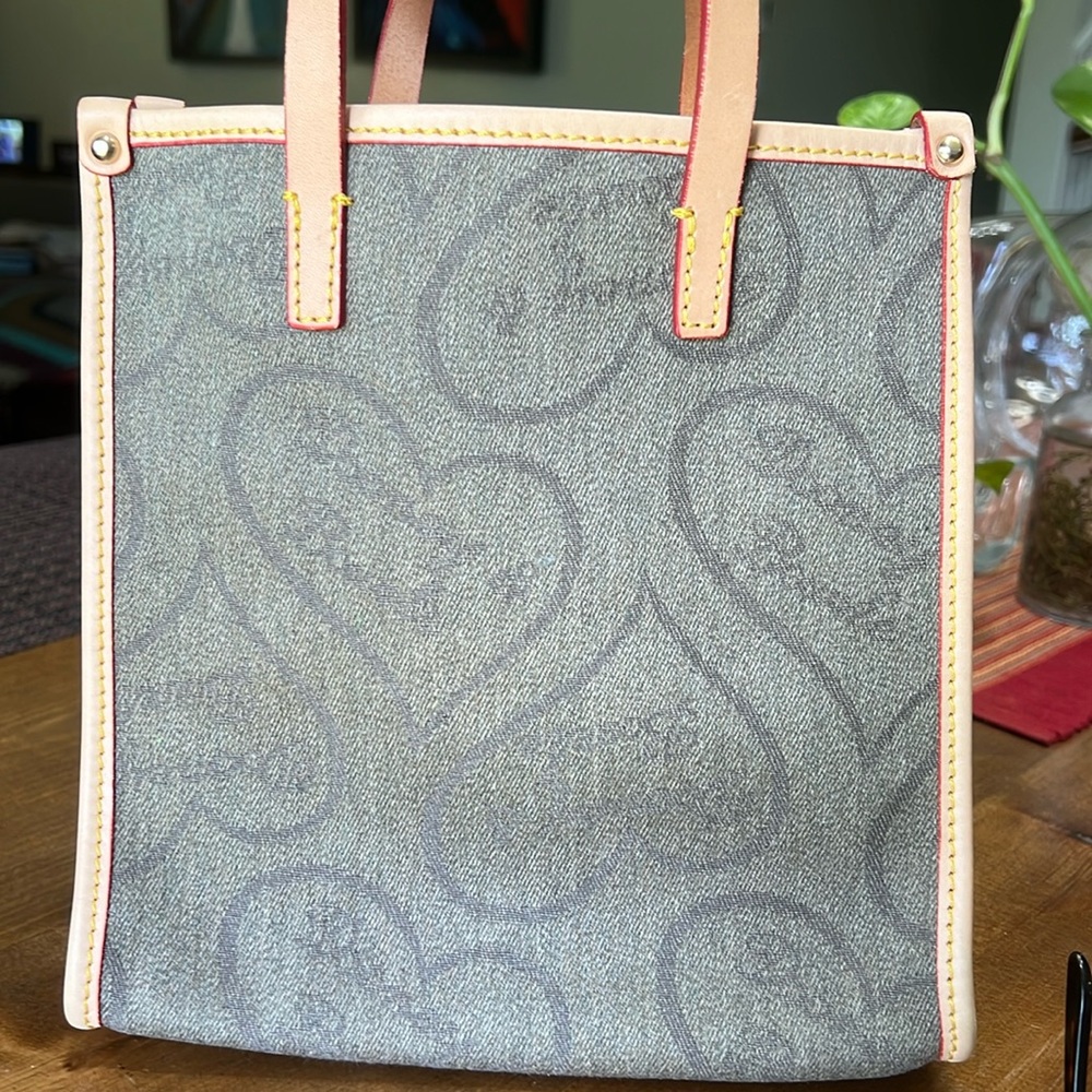 Dooney and Bourke fabric and leather lunch tote